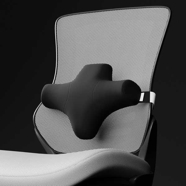 Lumbar Cushion with Carbon Foam - TheraBack Charcoal