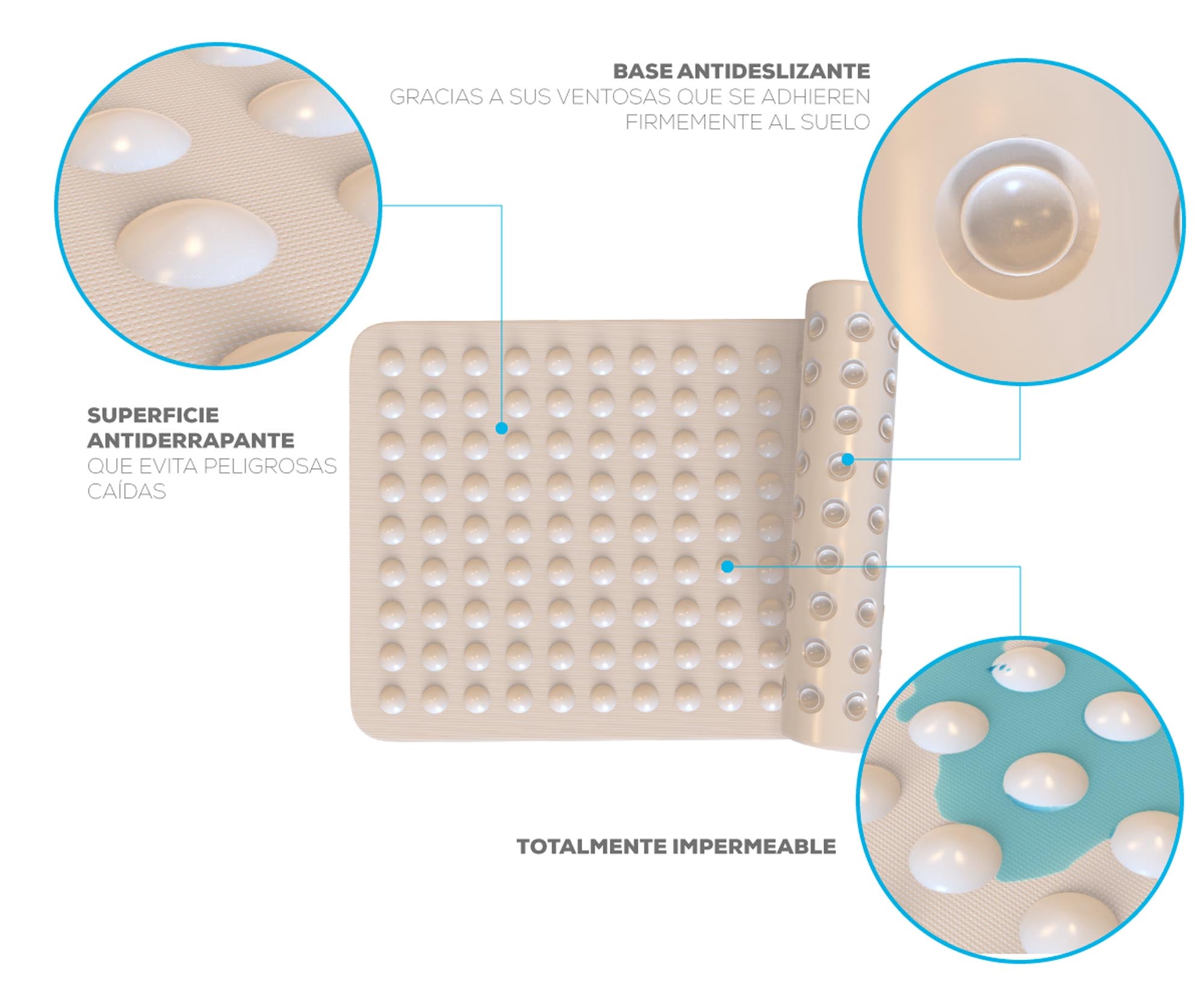 TheraBubble Non-Slip Shower Mat